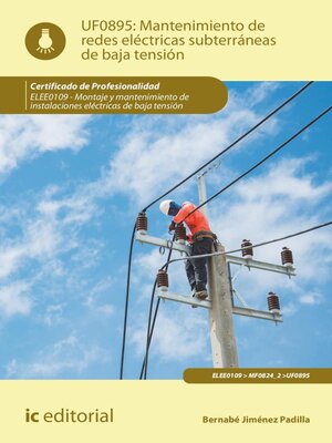 cover image of Mantenimiento de redes eléctricas subterráneas de baja tensión. ELEE0109